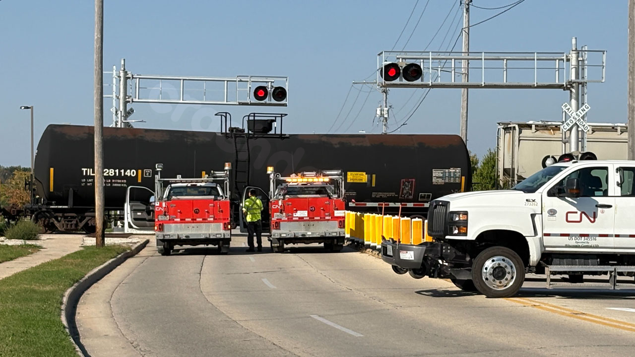 Train accident in Mukwonago; responders on site