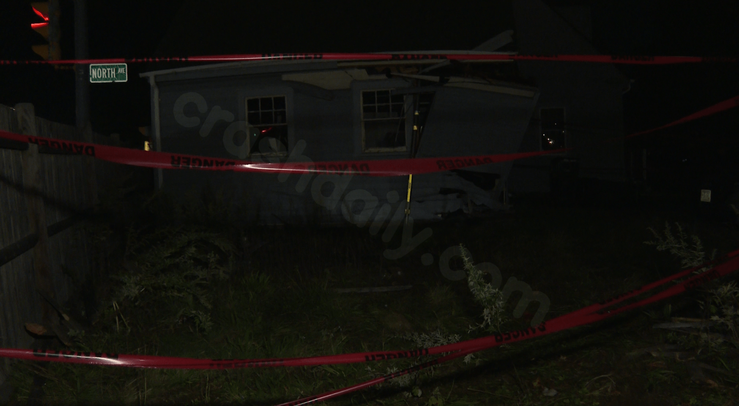 Vehicle crashes into house in North Attleboro, causing injury.