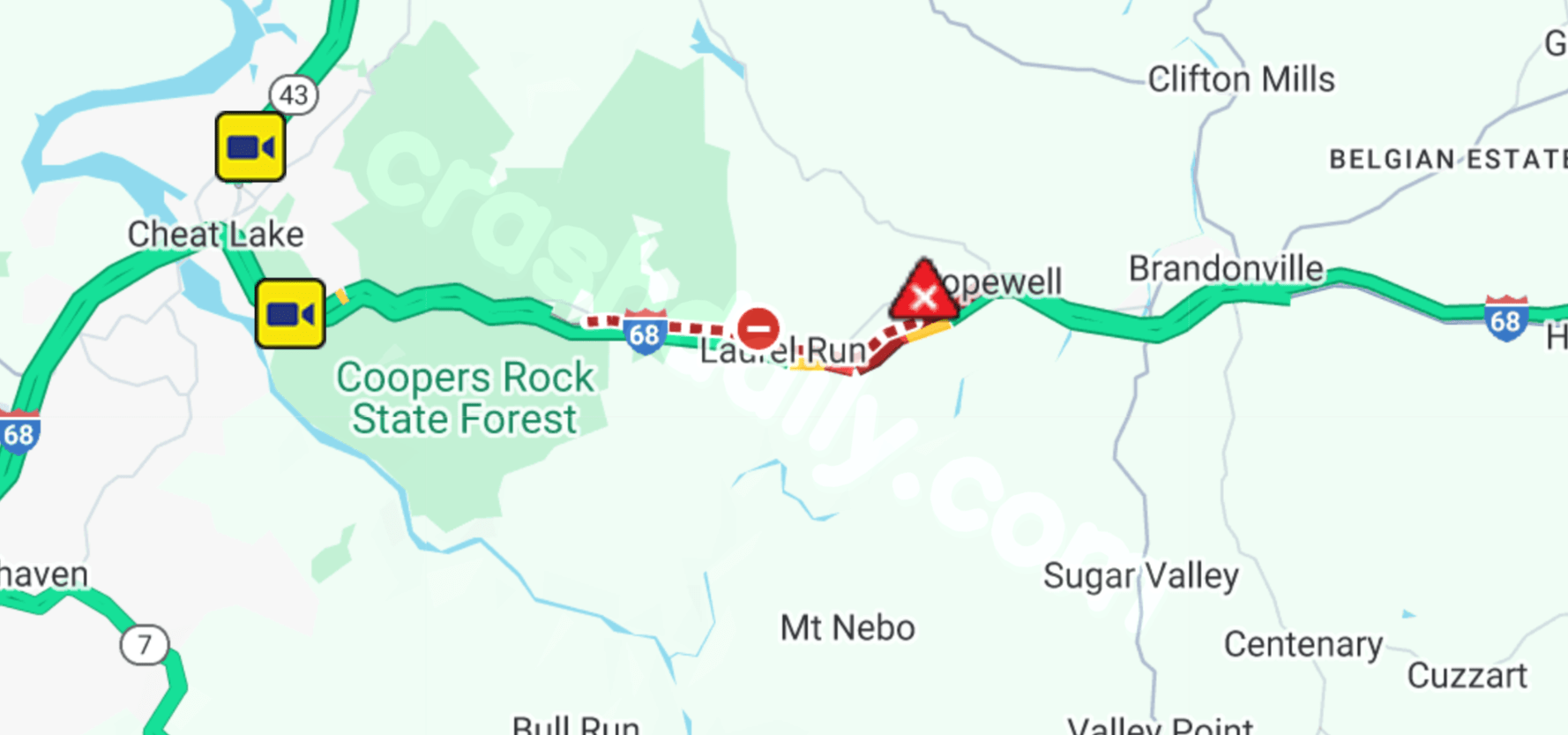 Second crash closes I-68 within hours
