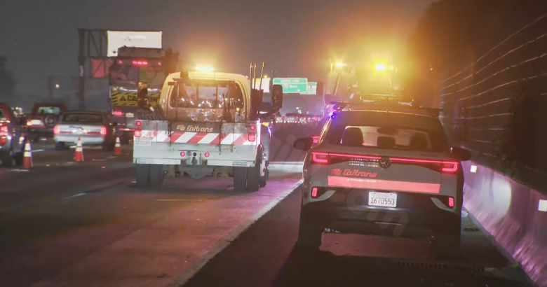Lane closures after fatal accident on south 110 Freeway in South LA