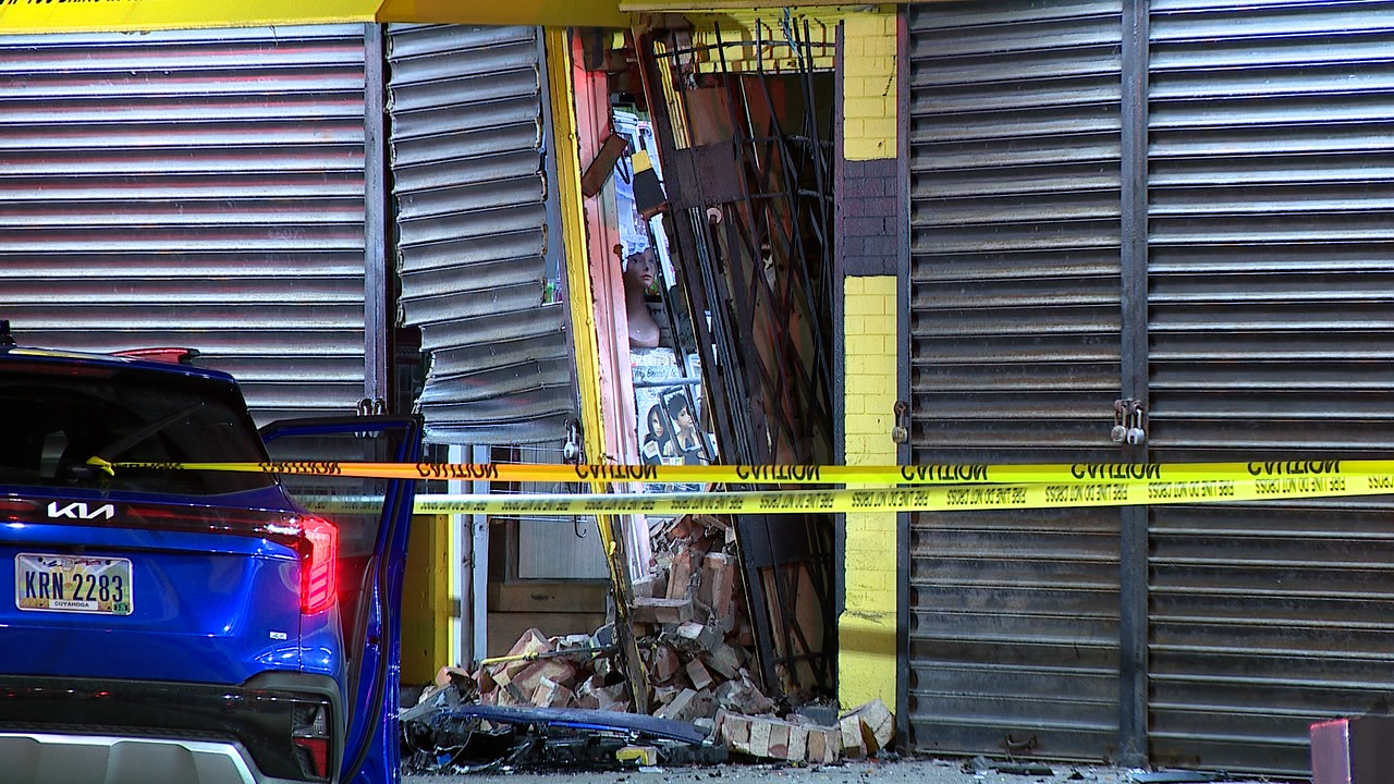 Fatal accident as car collides with beauty supply store