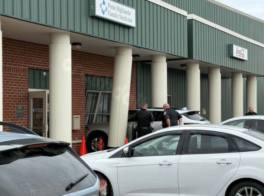 Vehicle collides with Penn Highlands structure in DuBois