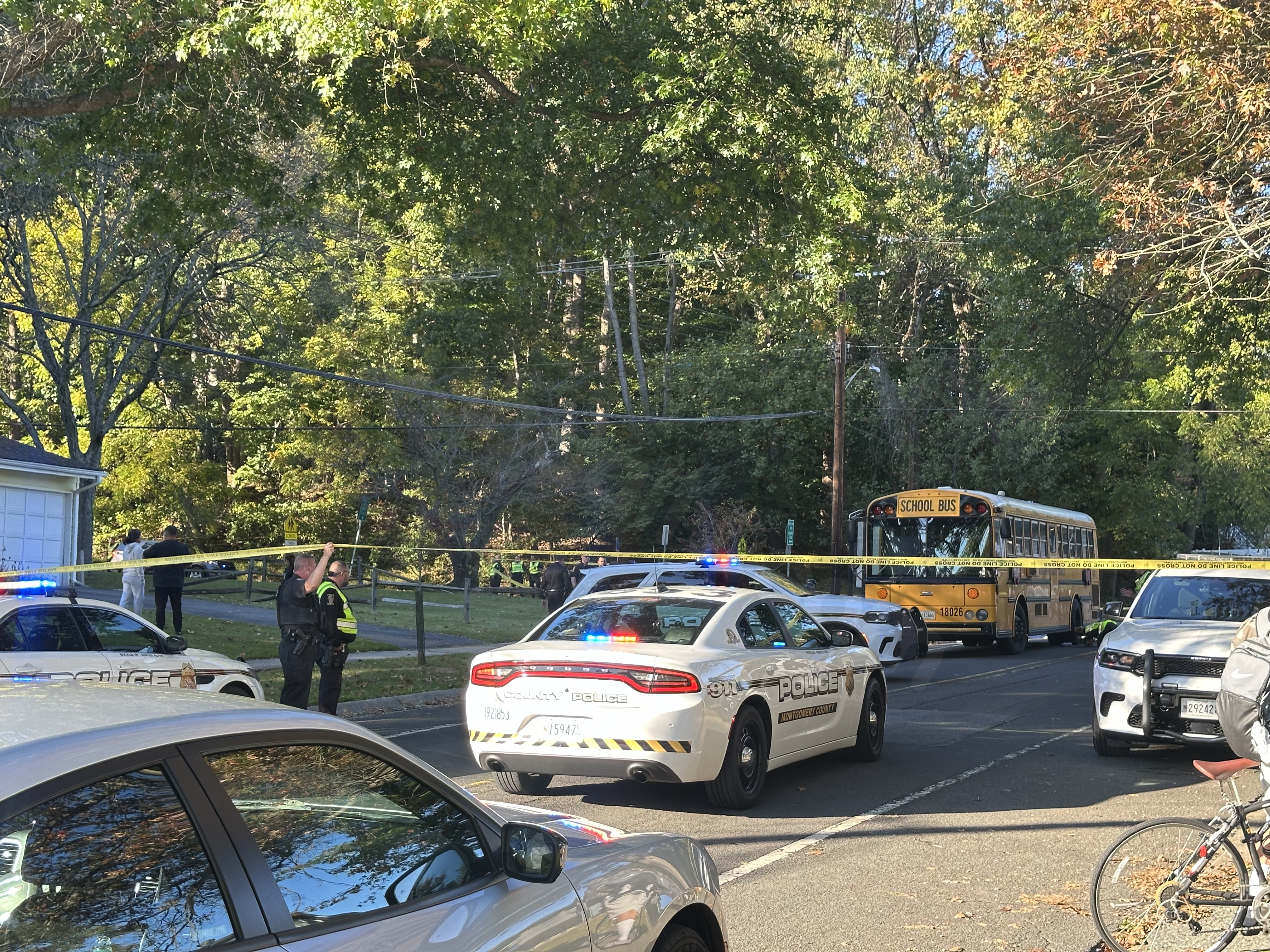 Fatal collision in Montgomery County: School bus and cyclist involved