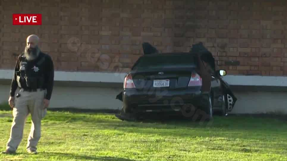 Two hospitalized after car drives into middle school in Sacramento area, according to police