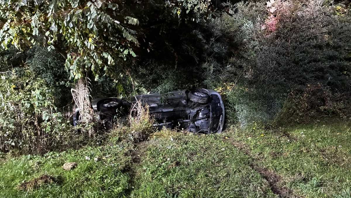 Driver unharmed as car plunges 60 feet off road into creek in Shrewsbury Twp.