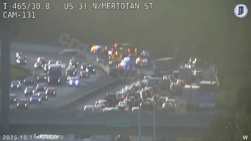 Interstate 465 in Hamilton County temporarily shut down after crash