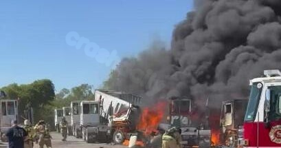Plane collides with trucks in Tarrant County; emergency crews on scene