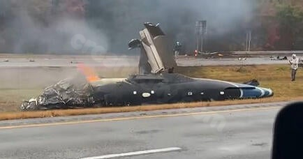 Plane crashes on Route 195 in Dartmouth, MA