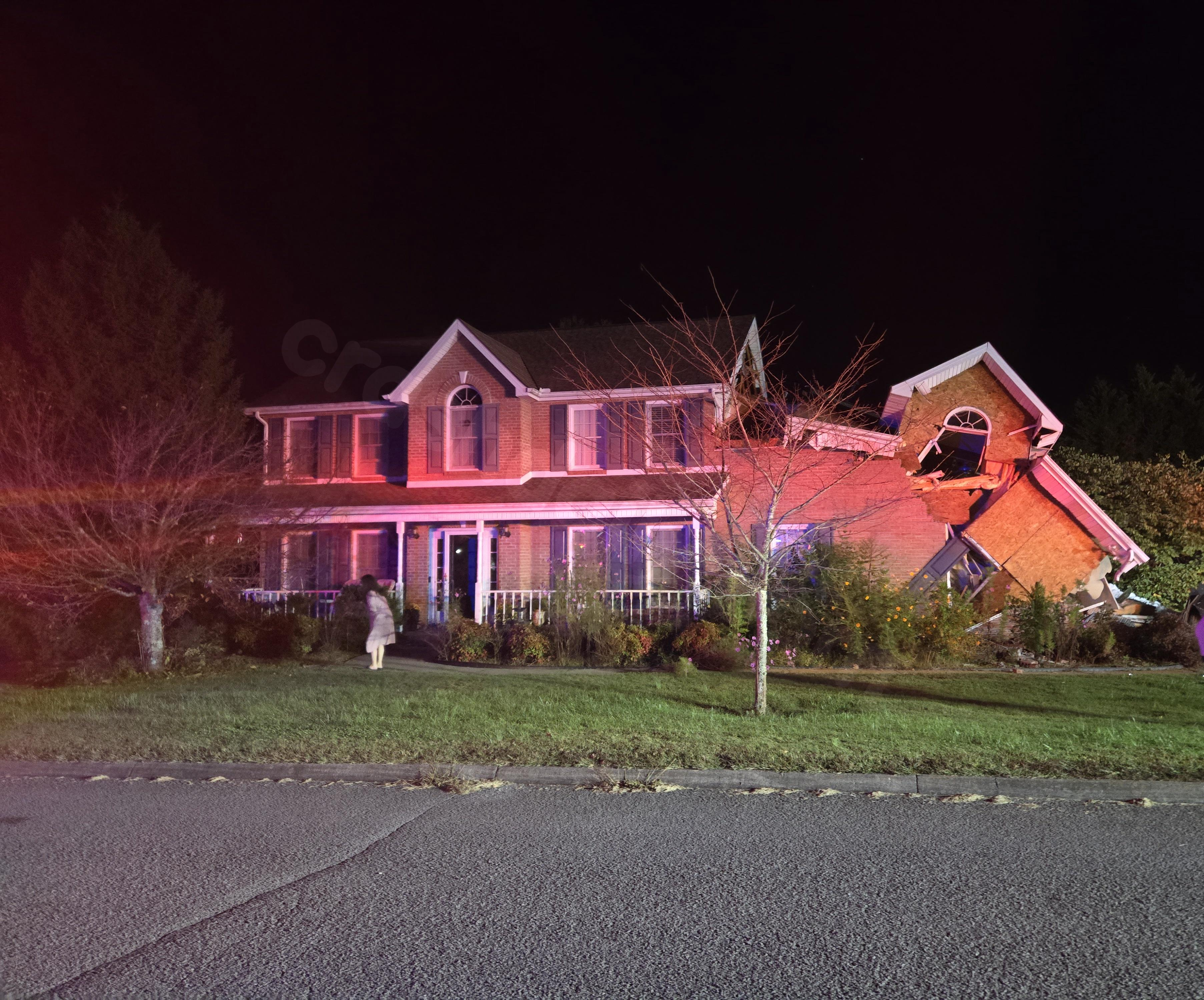 Car smashes into Powell residence