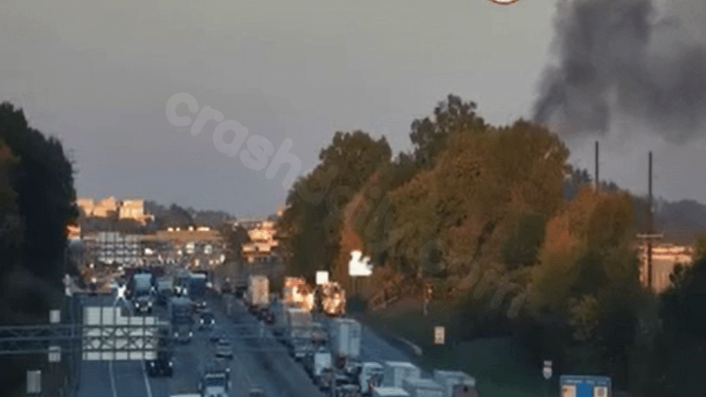 Driver unharmed in Knoxville freeway truck collision and blaze