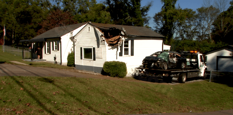 Nashville homeowner unharmed as car crashes through roof: ‘I felt protected’