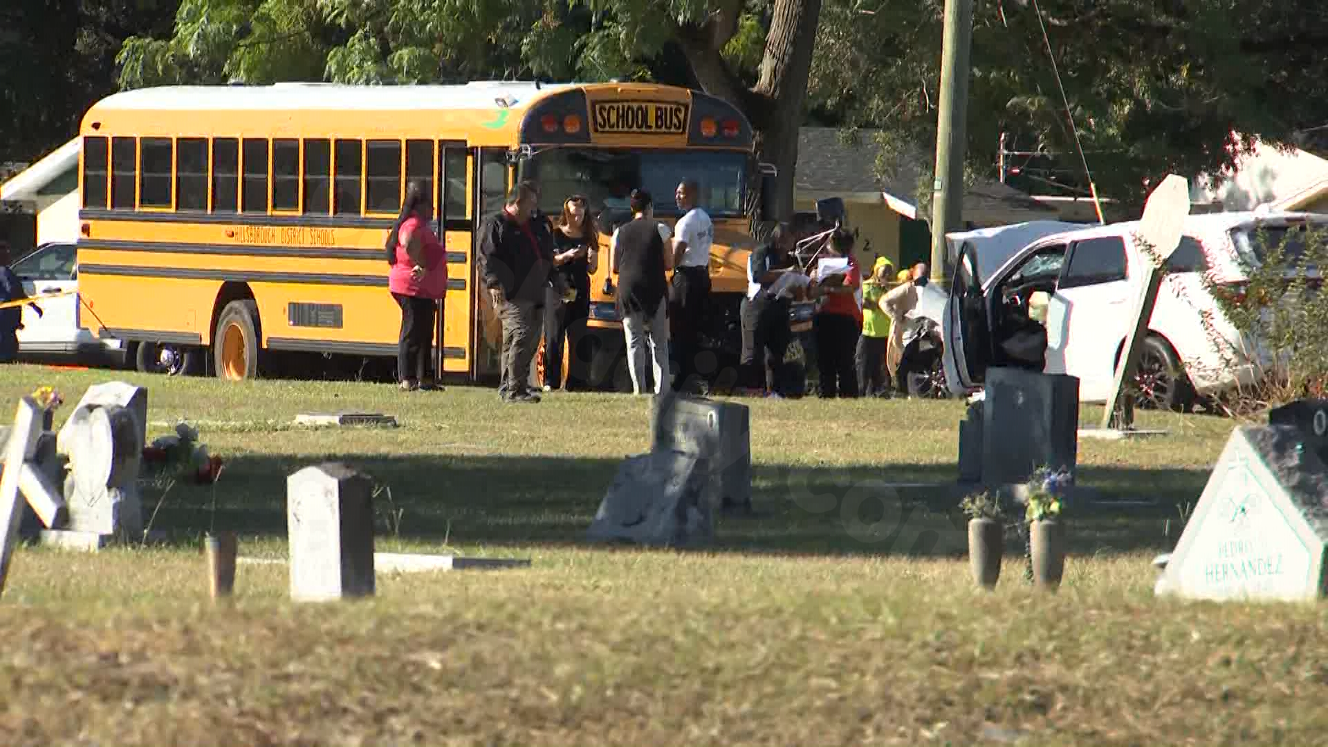 Tampa school bus crash injures 2 drivers and 2 students