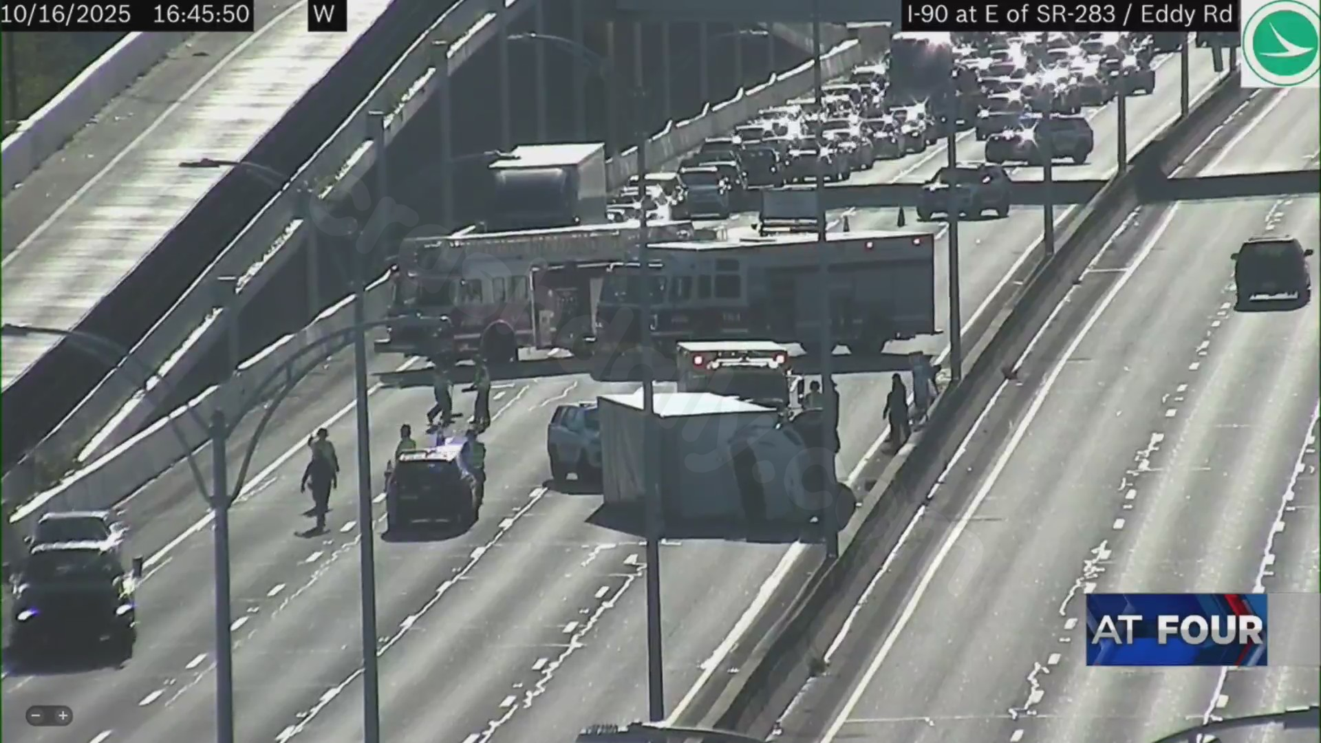 I-90 East Lanes Shut Down in Cleveland Due to Accident