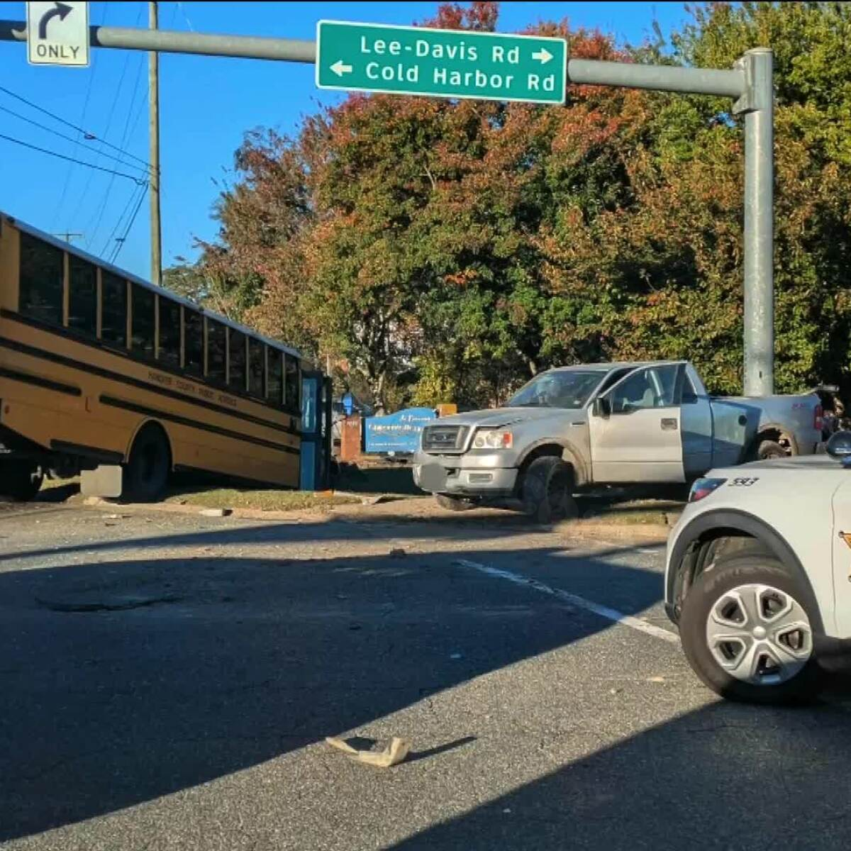 School bus crash in Hanover County injures 2 people