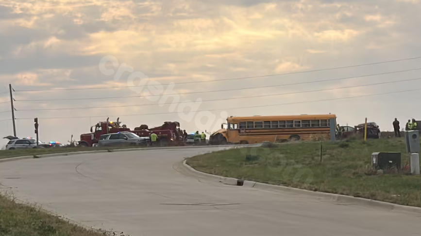 Jeep driver dies in collision with Iowa school bus