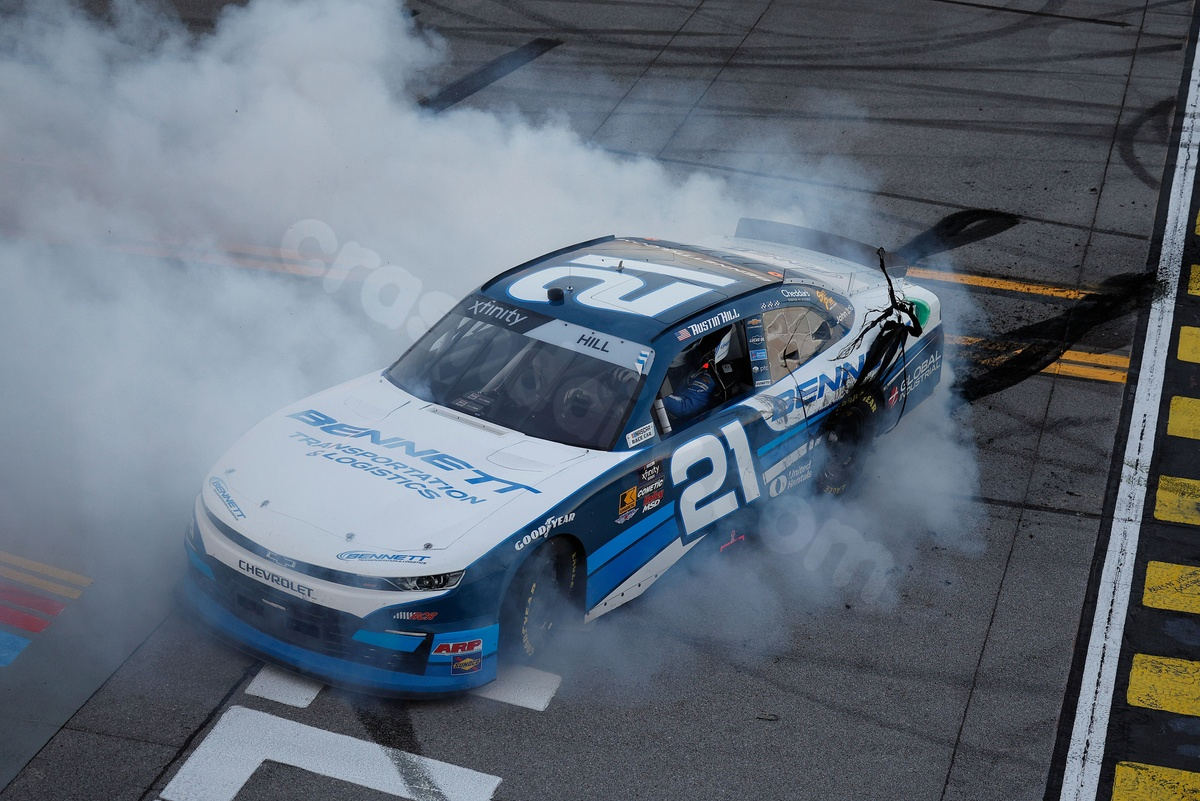 Austin Hill emerges victorious in chaotic NASCAR Xfinity race at Talladega
