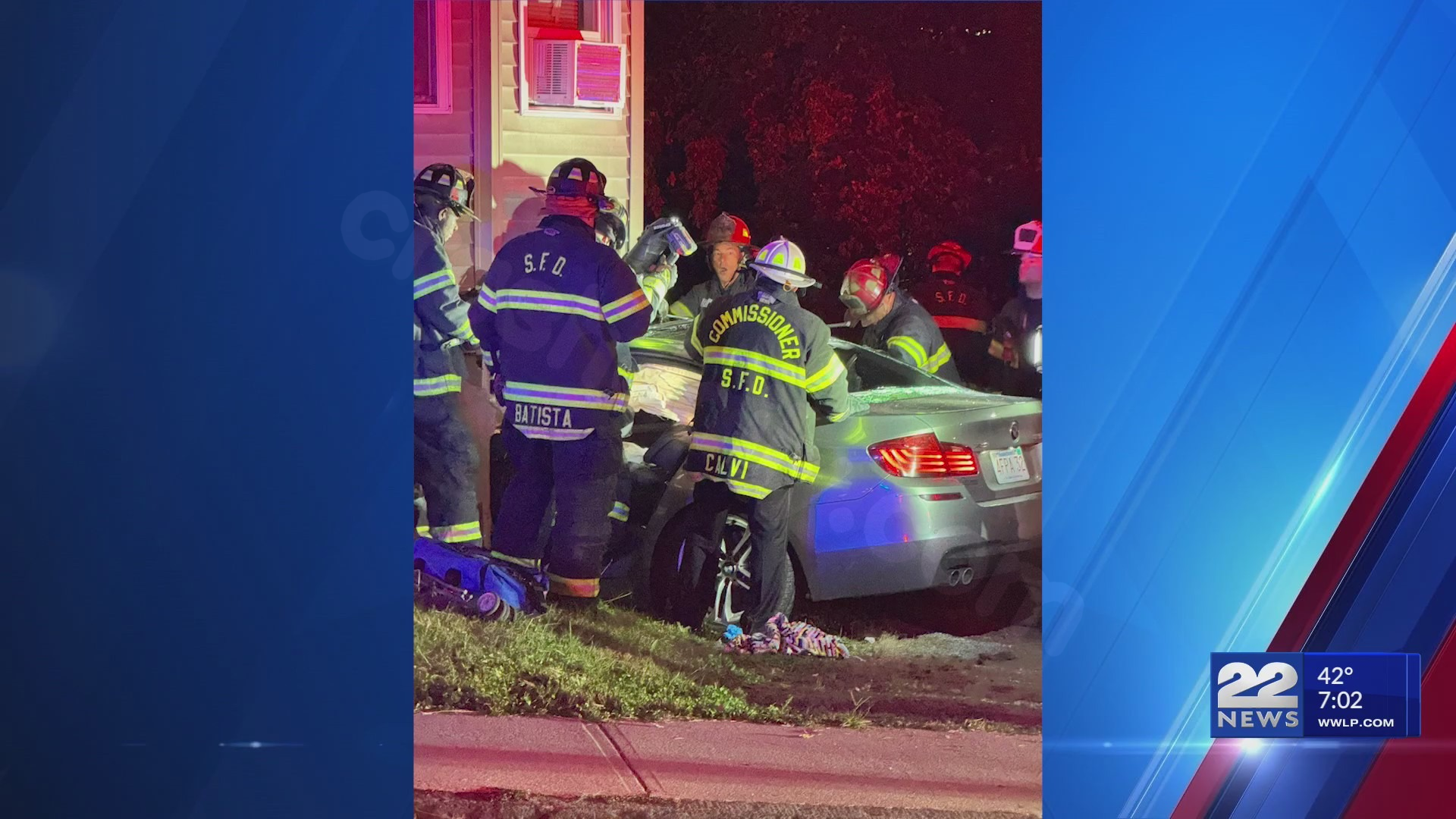 Vehicle collides with home on Worthington Street in Springfield