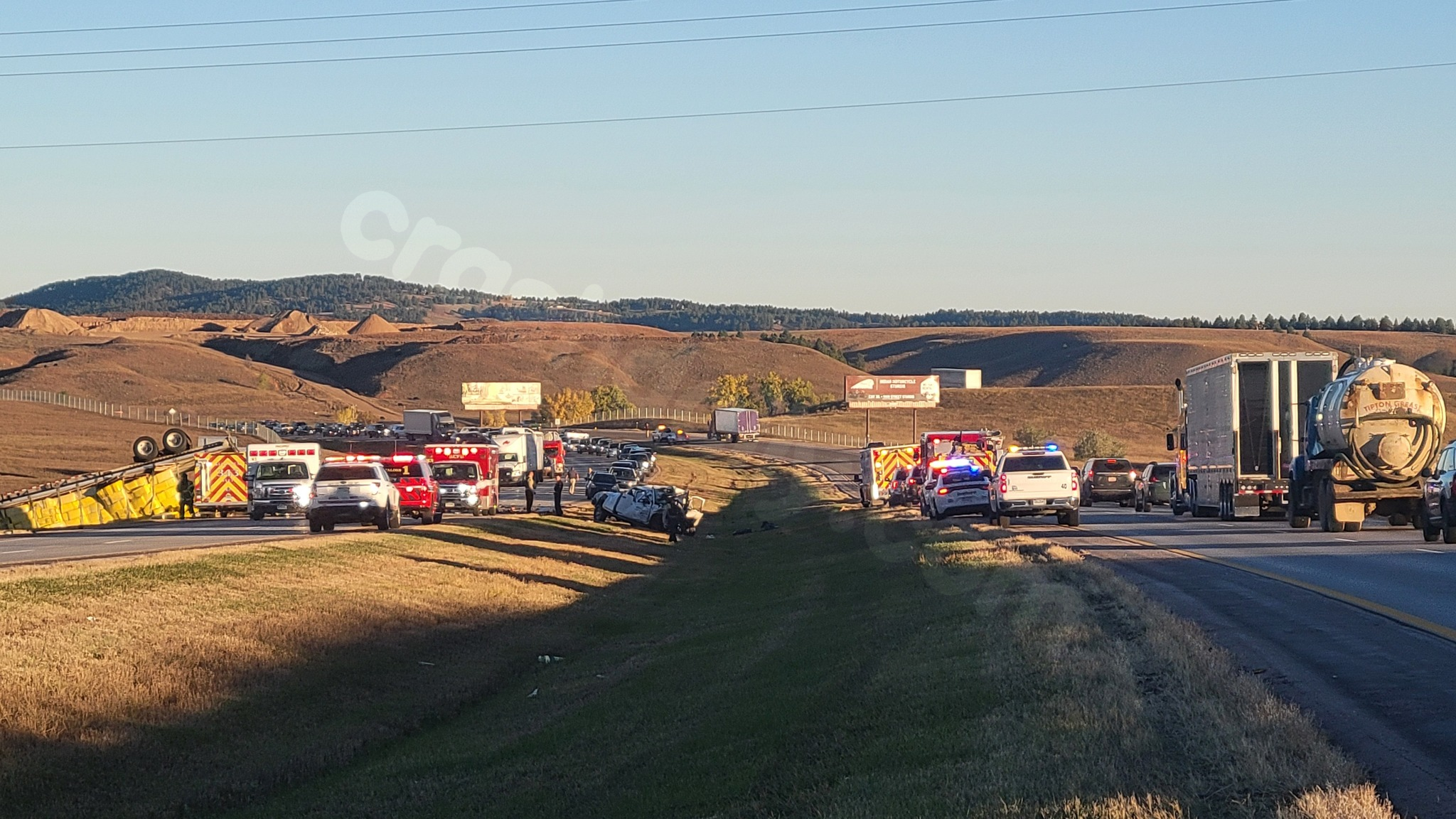 1 fatality in semi-truck accident on I-90 near Rapid City