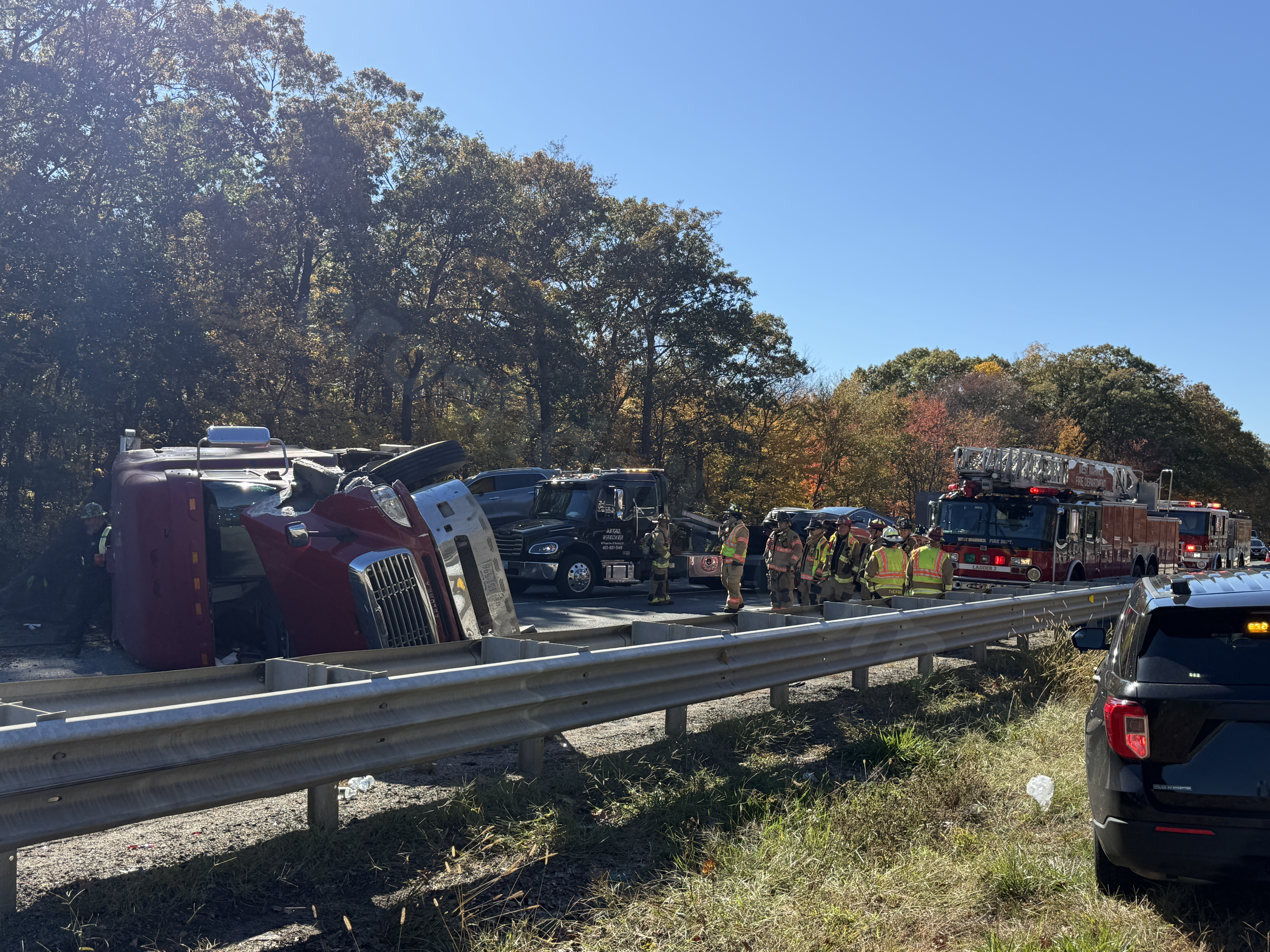 I-95 North in Warwick Closed After Crash