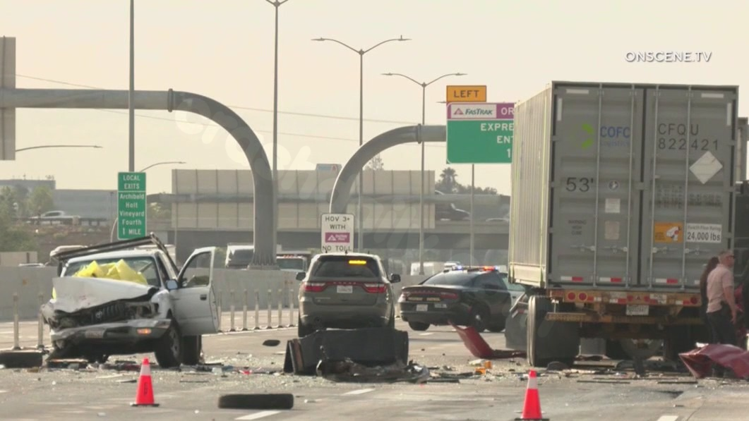 Big rig driver arrested for DUI after crash on 10 Freeway Ontario