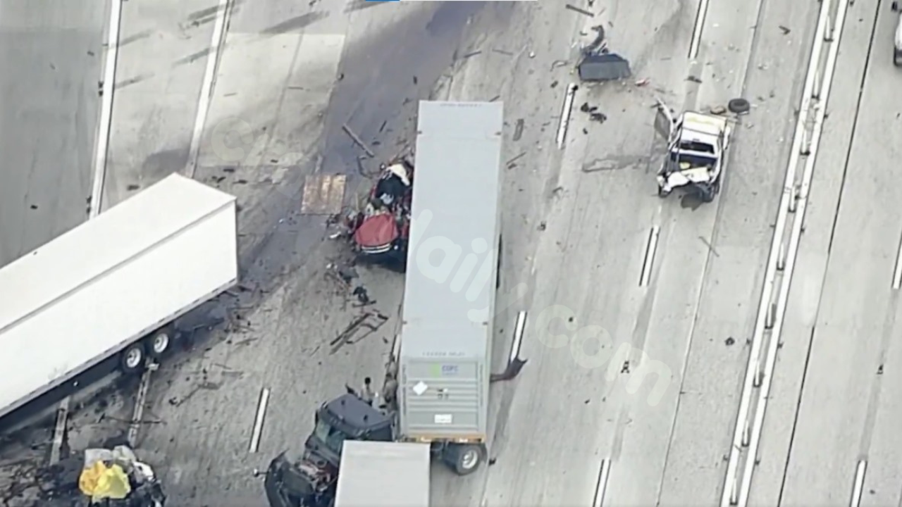 Dashcam footage captures tragic 10 Freeway crash in Ontario with three fatalities