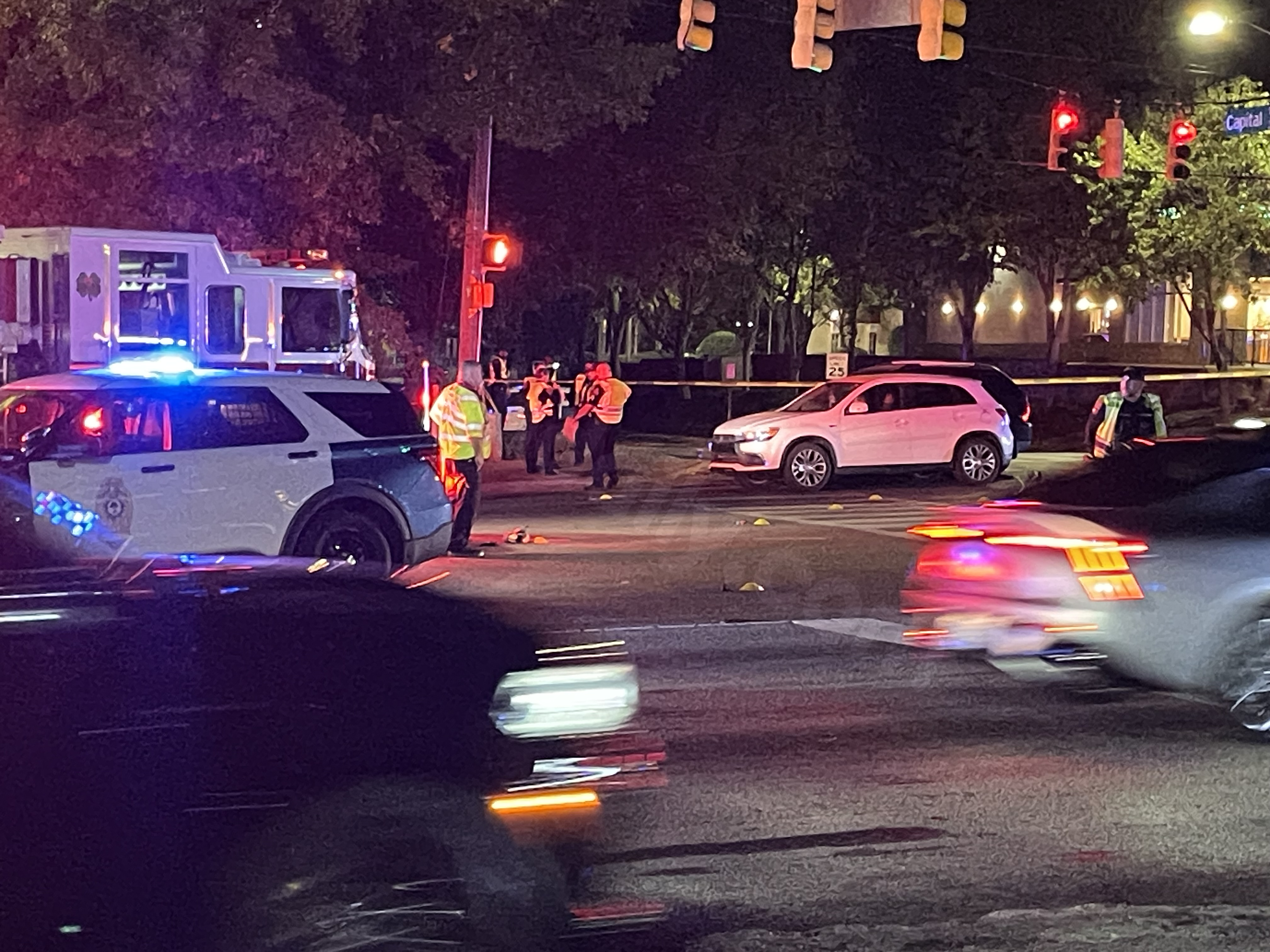 Raleigh police report pedestrian accident on Capital Boulevard causing closure of all southbound lanes.
