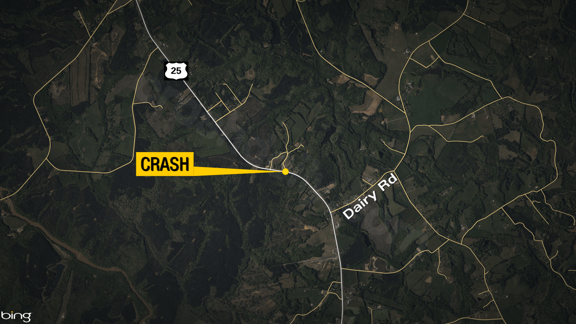 One person hospitalized following accident on Highway 25 in Laurens County.