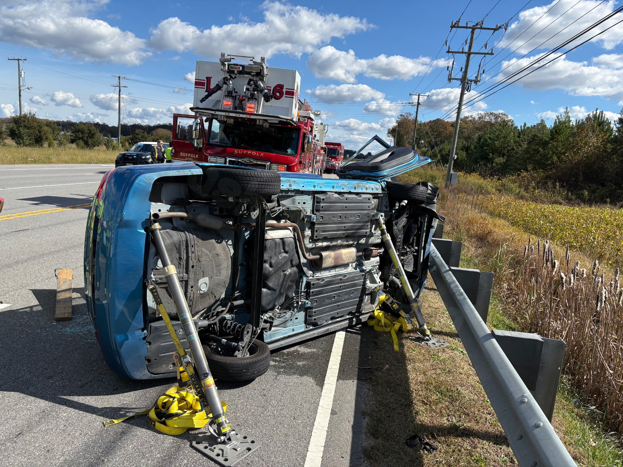 One injured in Suffolk crash