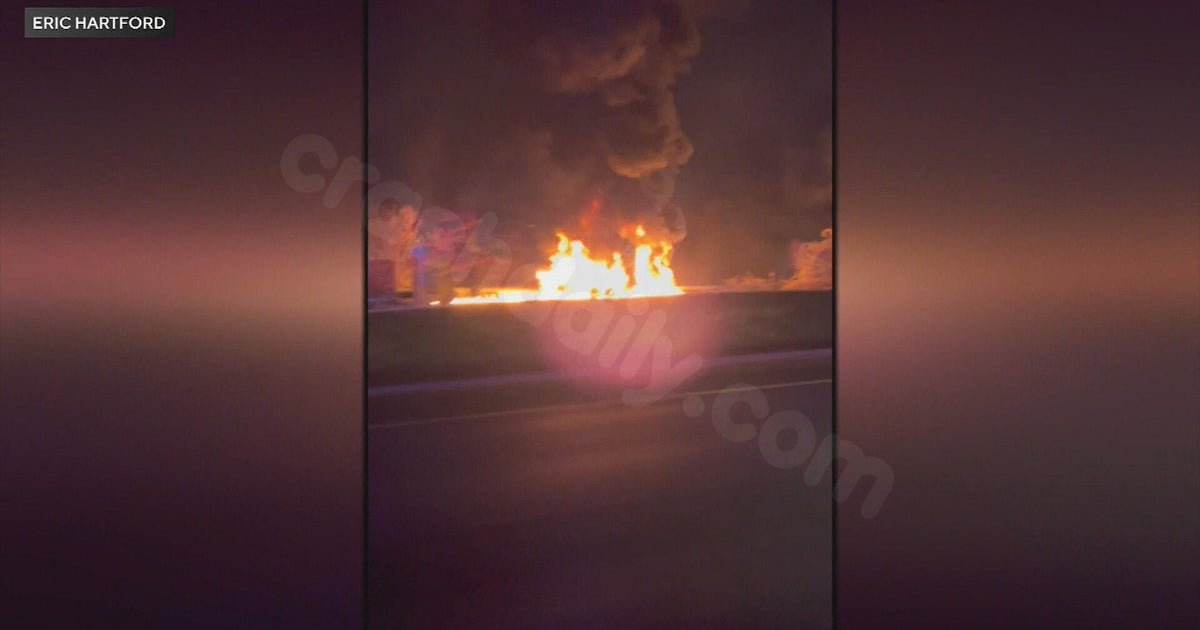 Massachusetts highway crash leads to fatal wrong-way collision with tractor-trailer and car ablaze.