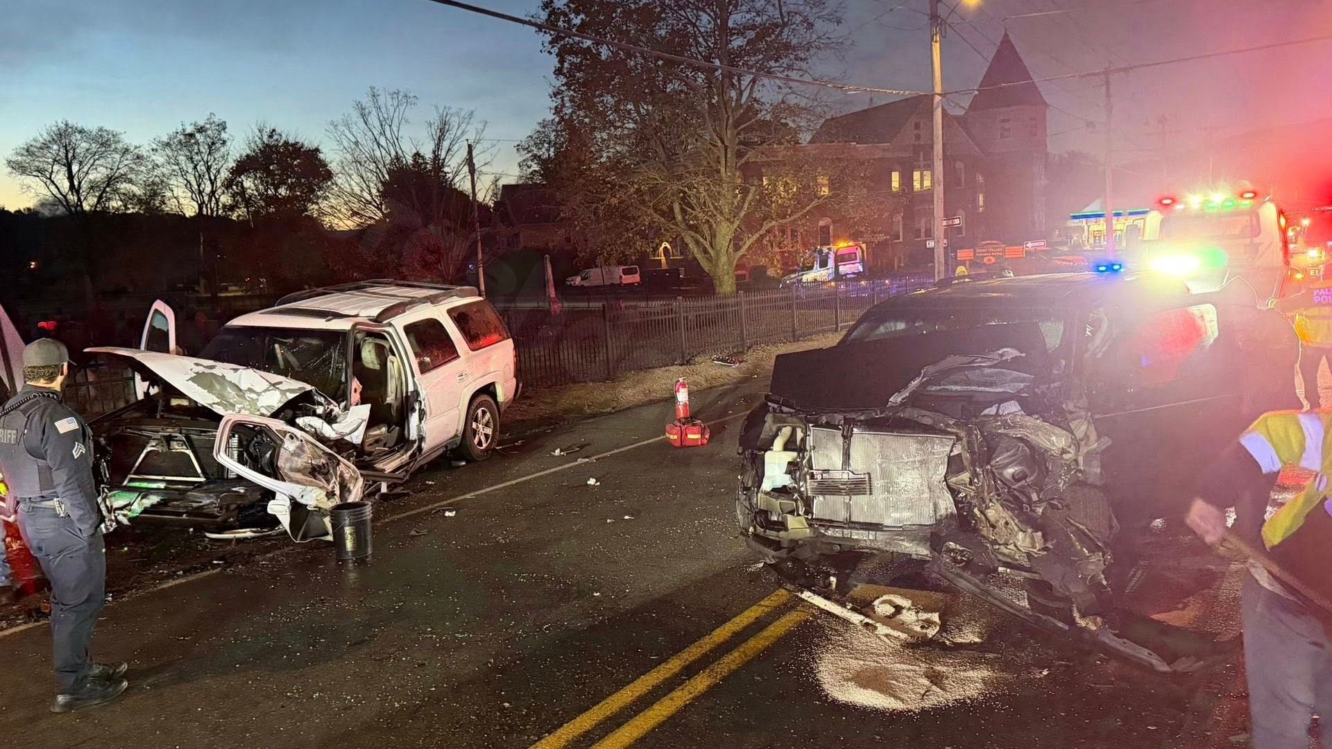 Two people injured in three-car accident on Thorndike St. in Palmer