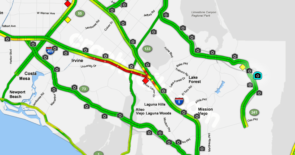 405 Freeway crash in Orange County leads to lane closures