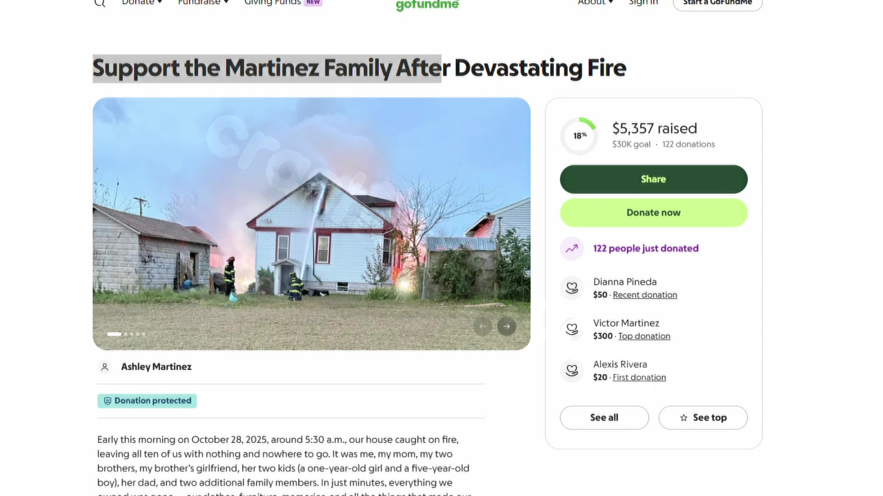 Pleasantville Fire Displaces Family of 10; Injured Victim amid Destruction