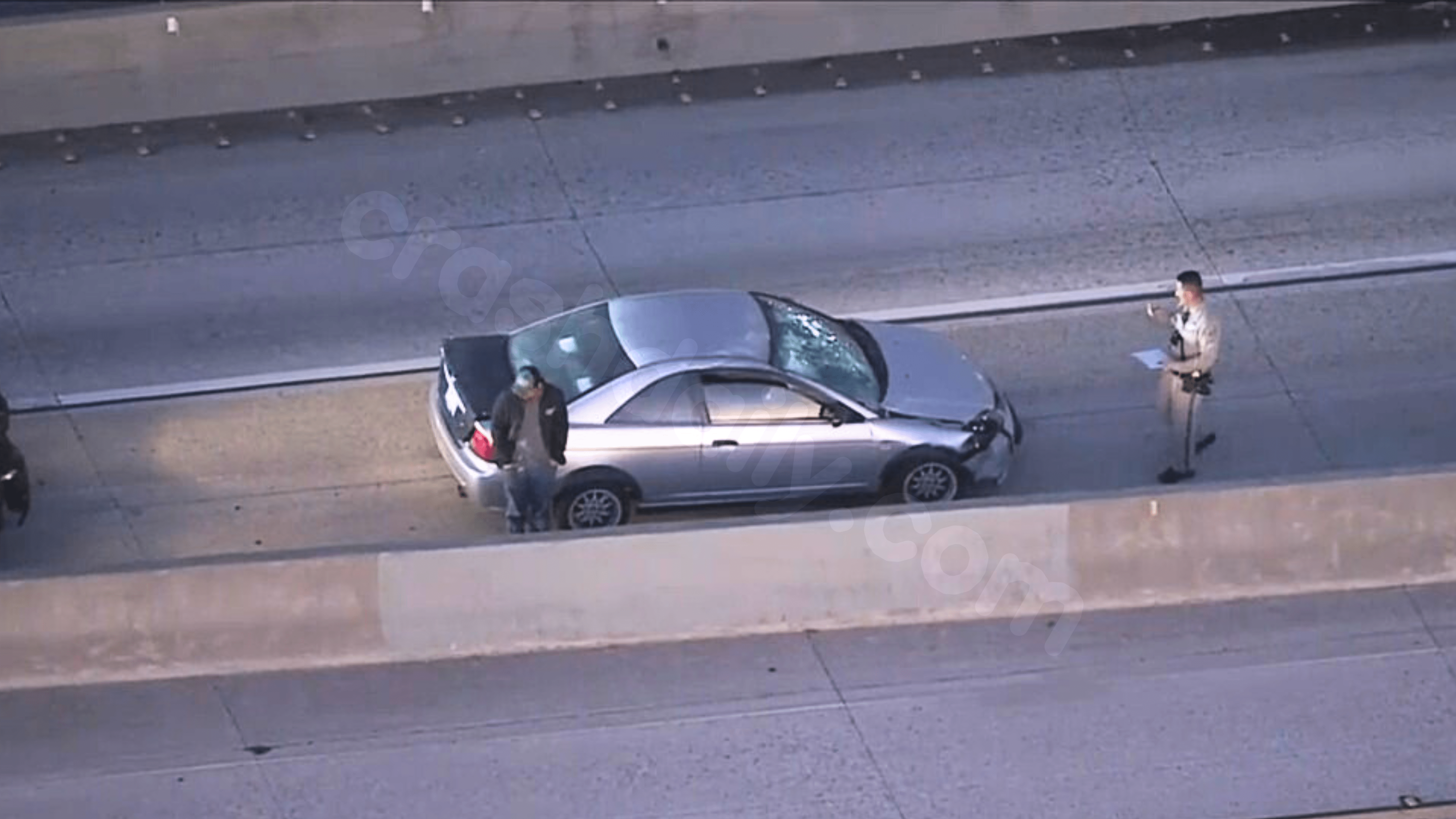 Traffic delays in the morning due to pedestrian fatality on 110 Freeway in Los Angeles.