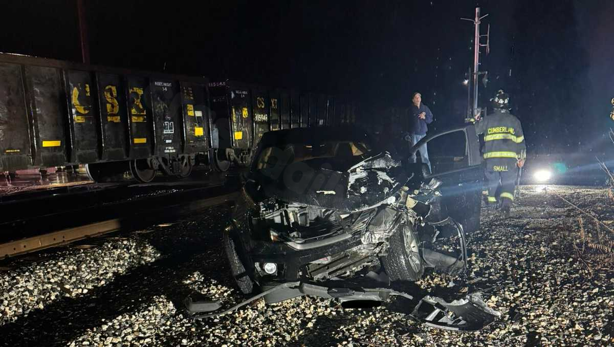 Collision involving truck and train in Cumberland, ME