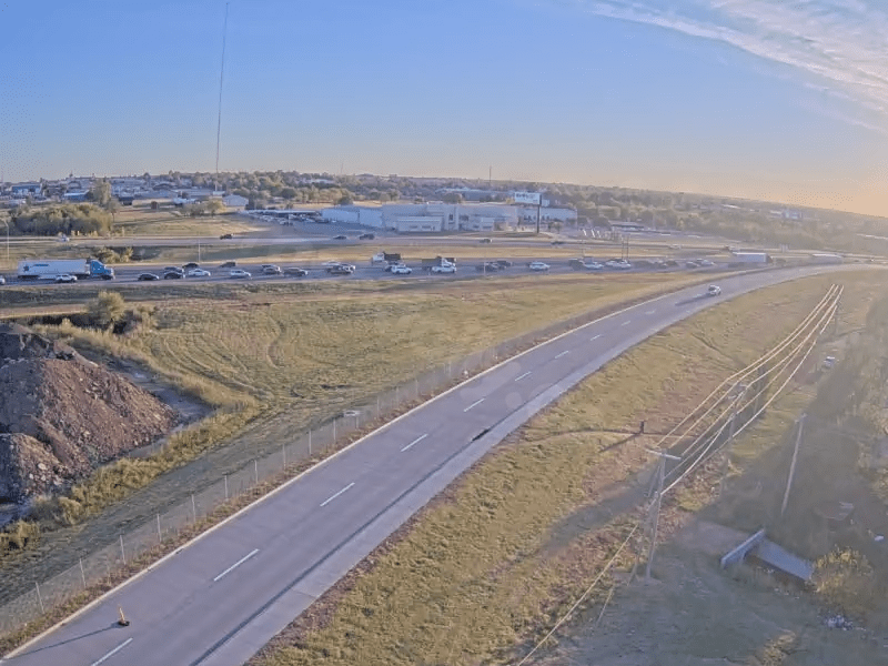 Traffic congestion caused by motorcycle accident on I-240 in SW OKC