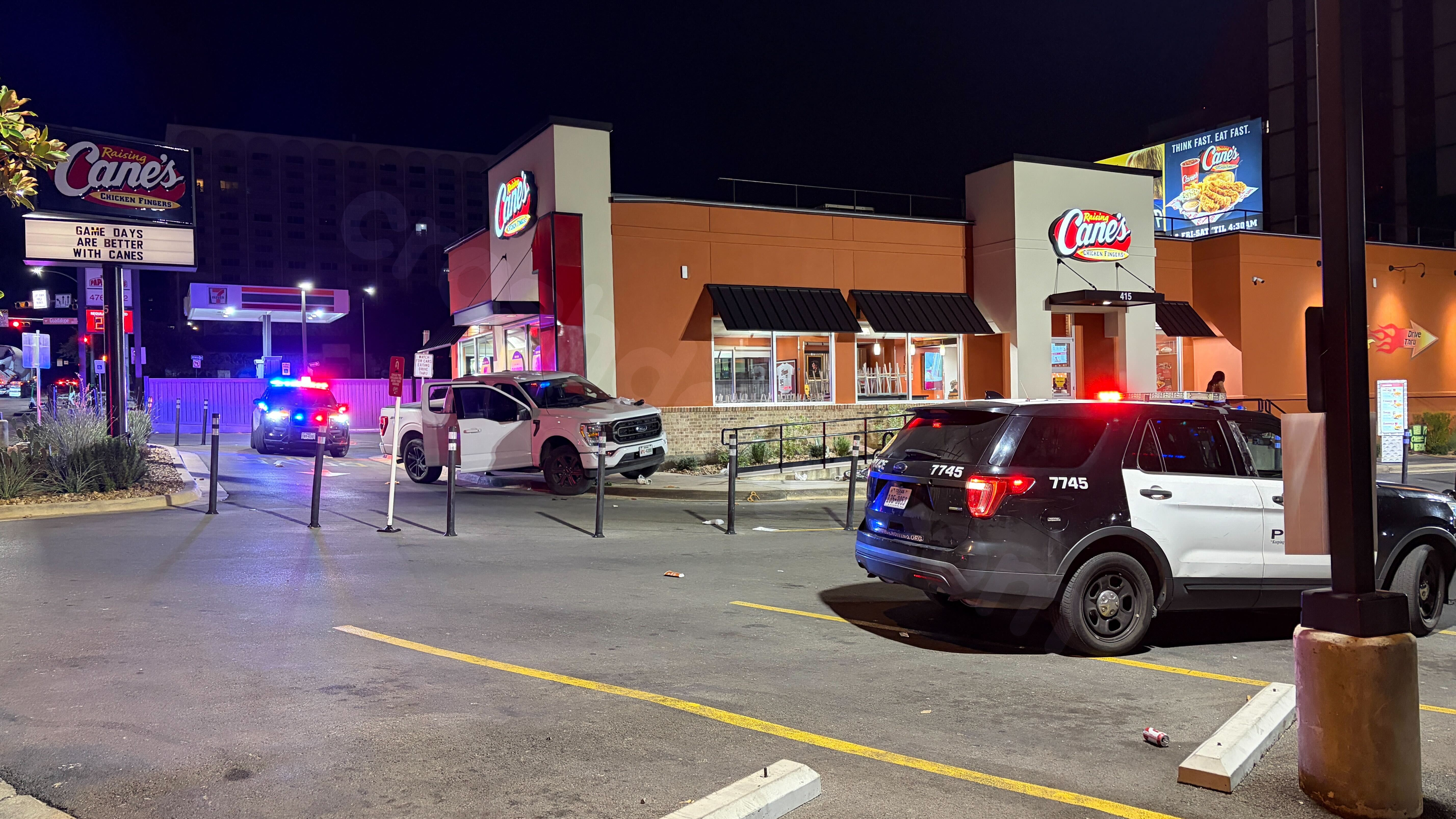 1 person detained, 5 injured in accident at Raising Cane's in downtown Austin