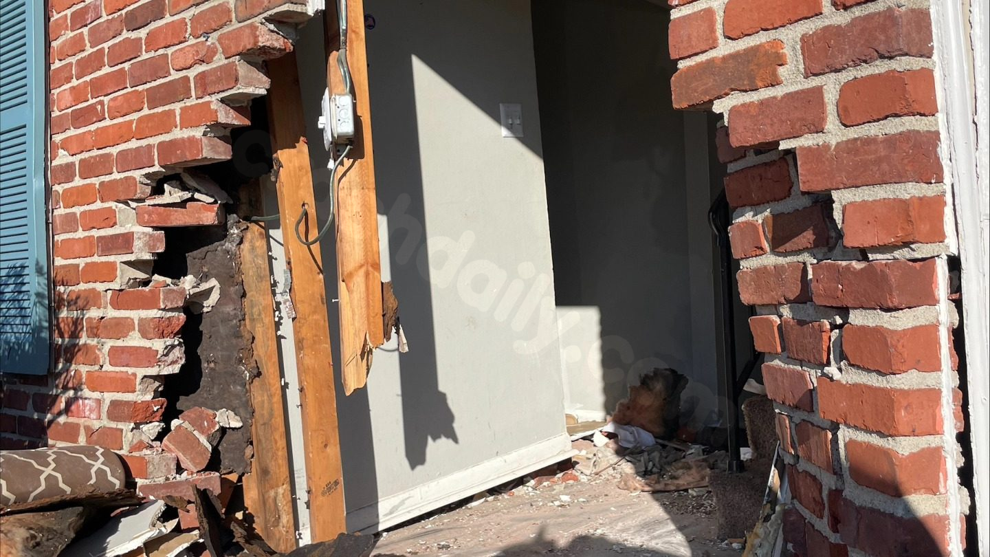 Speedway building hit by car