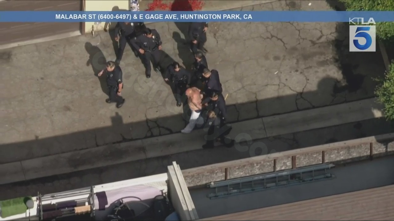 Driver detained following chase that culminates in collision in Huntington Park