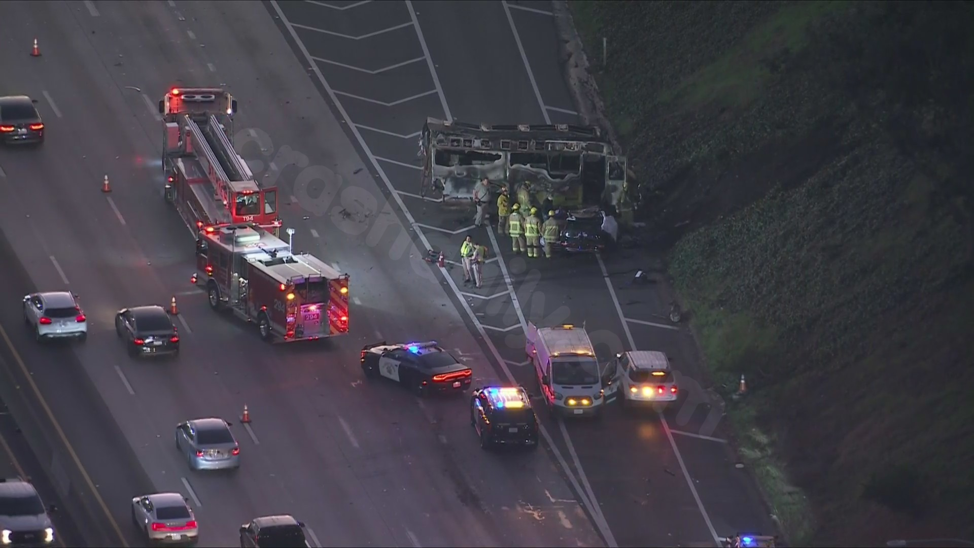 Fatal crash involving Uber driver and food truck on 10 Freeway in Mid-City