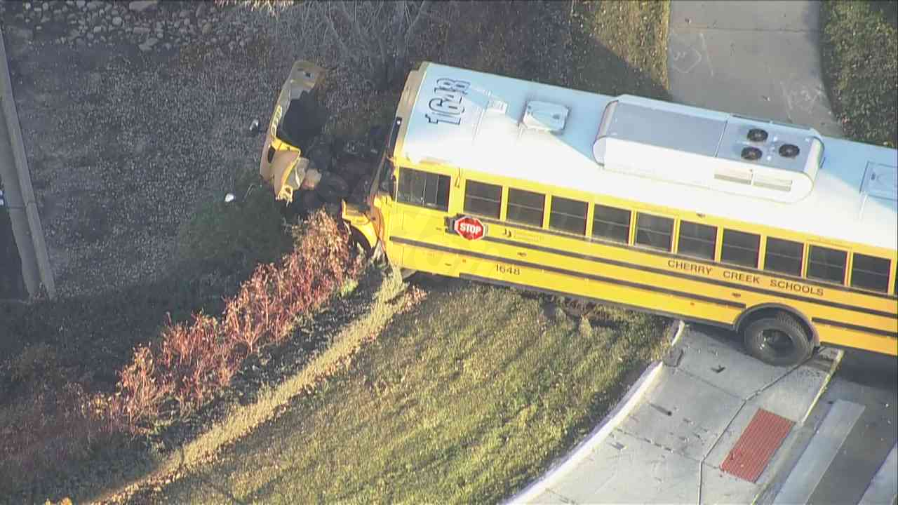 Friday morning crash involving Cherry Creek School District school bus and car