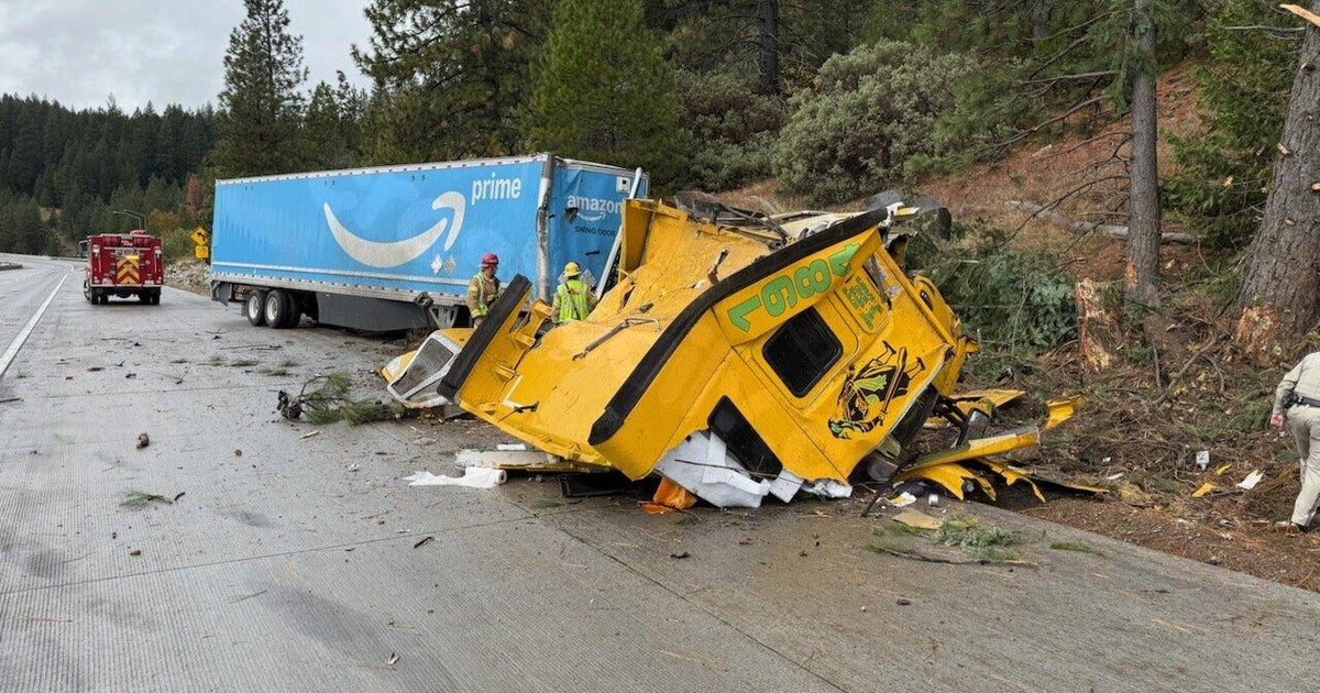 Interstate 80 lanes shut near Alta after big rig collision, oil leak
