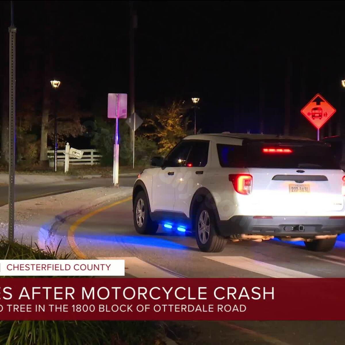 Fatal motorcycle accident on Otterdale Road in Chesterfield.