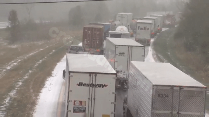 Accidents in Dubois County due to initial snowfall