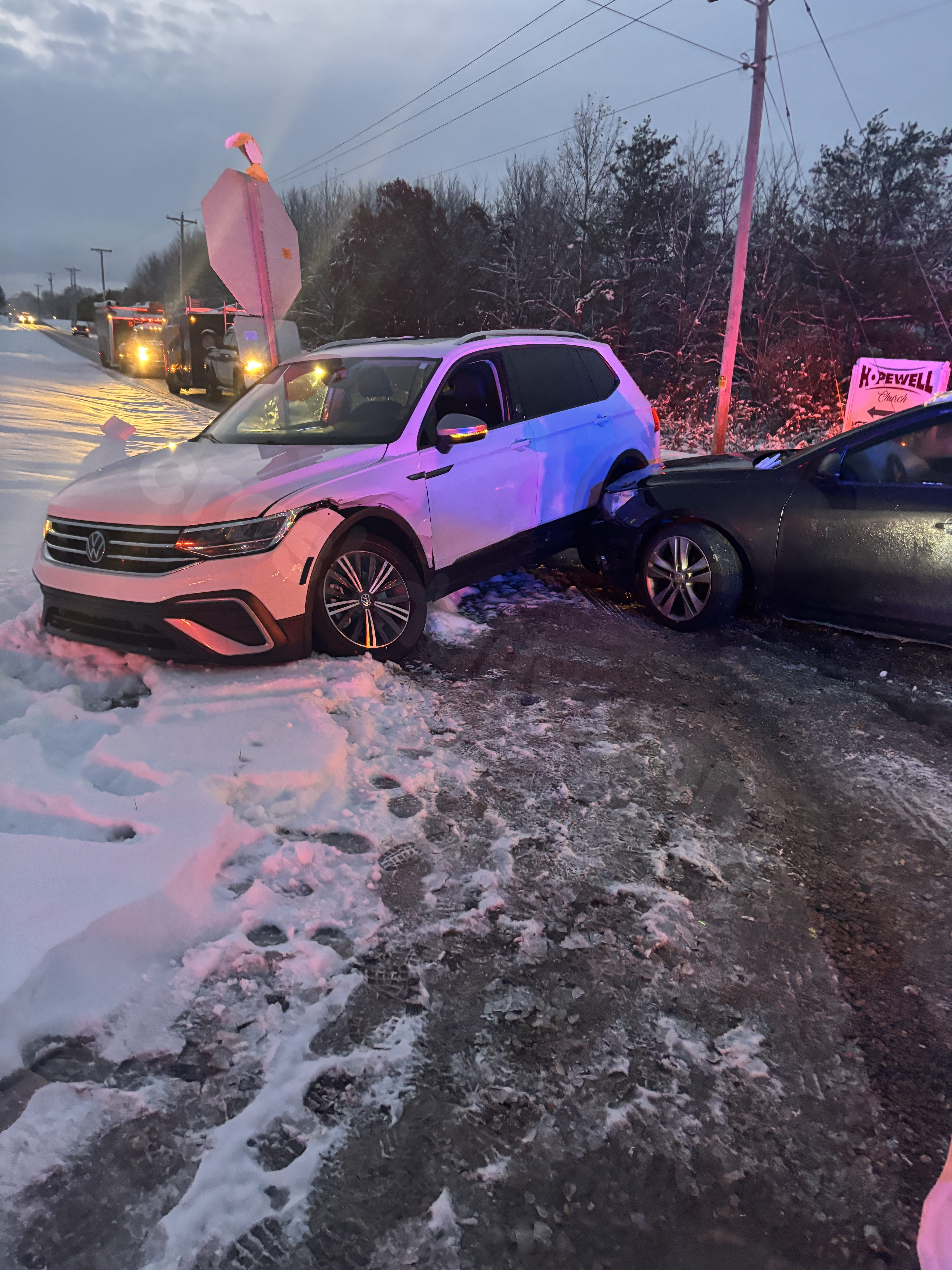 Icy conditions cause two-vehicle crash in DeKalb County