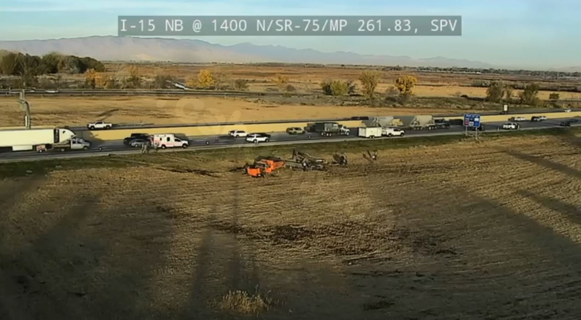Traffic Alert: Three-car collision, rollover on I-15 in Springville
