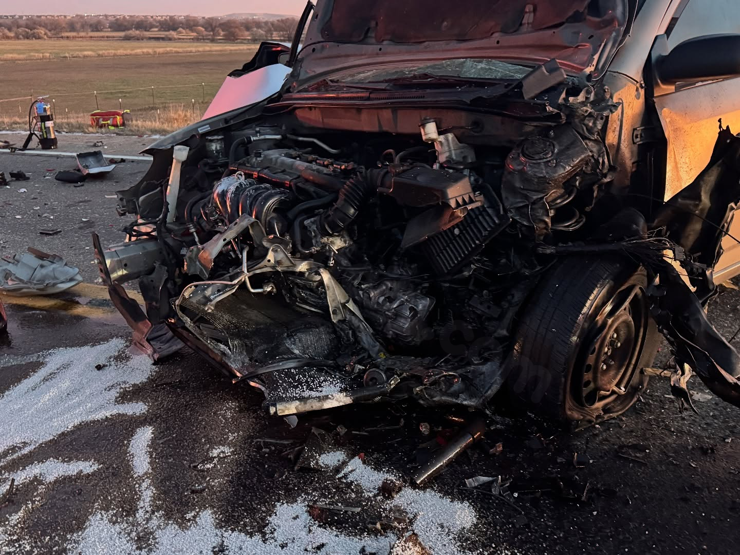 3 injured in collision near horse therapy center, shutting down Highway 52 in Longmont.