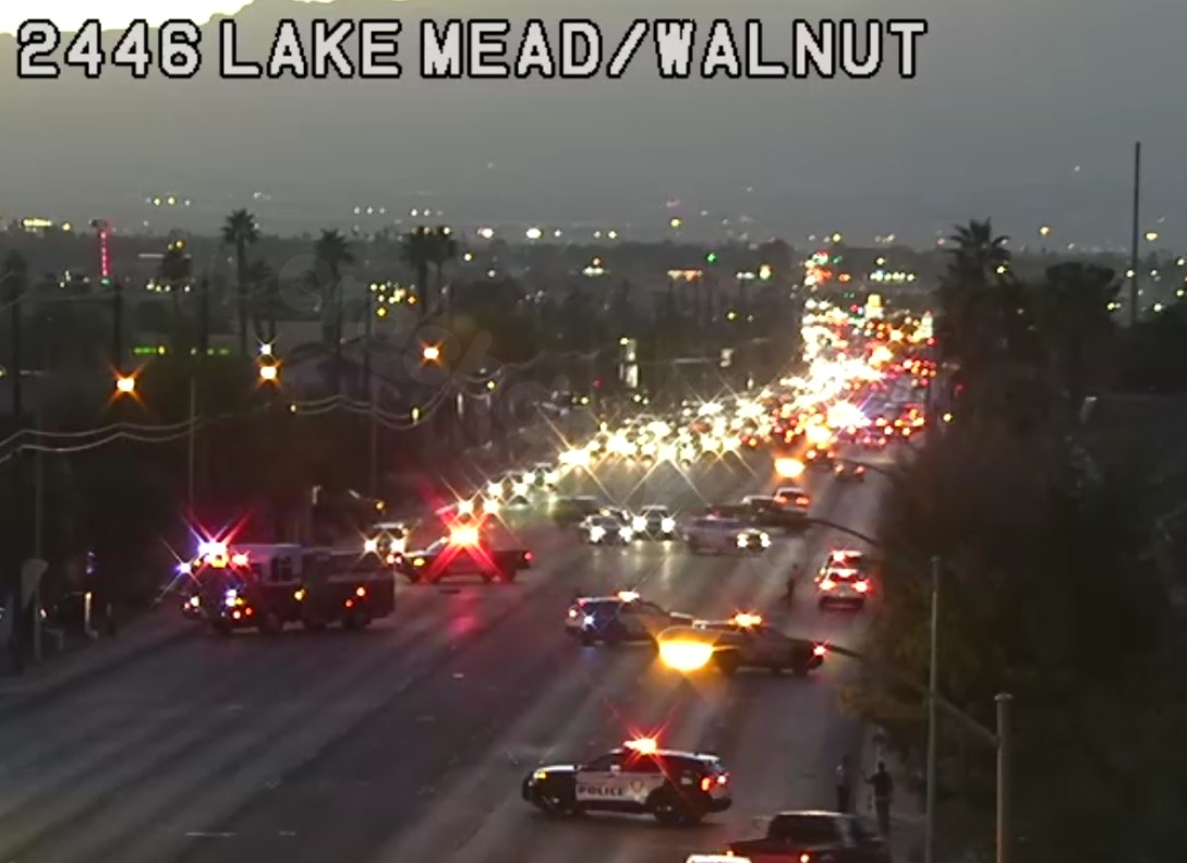 Child injured, hospitalized in crash in northeast Las Vegas valley