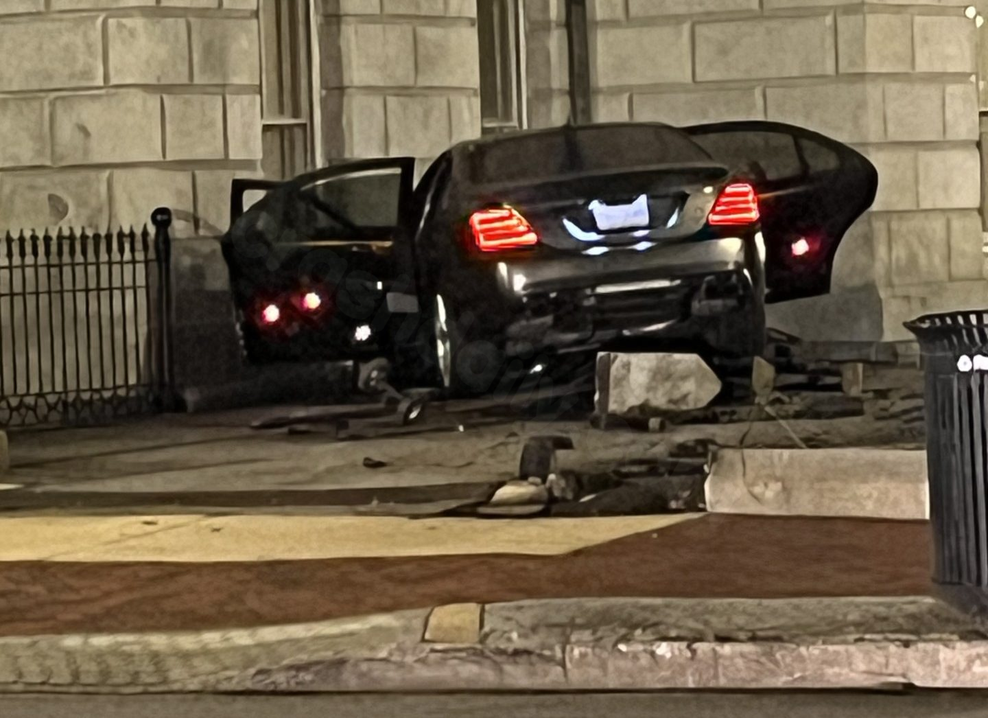 Driver ticketed after car collides with U.S. Customs structure in Norfolk