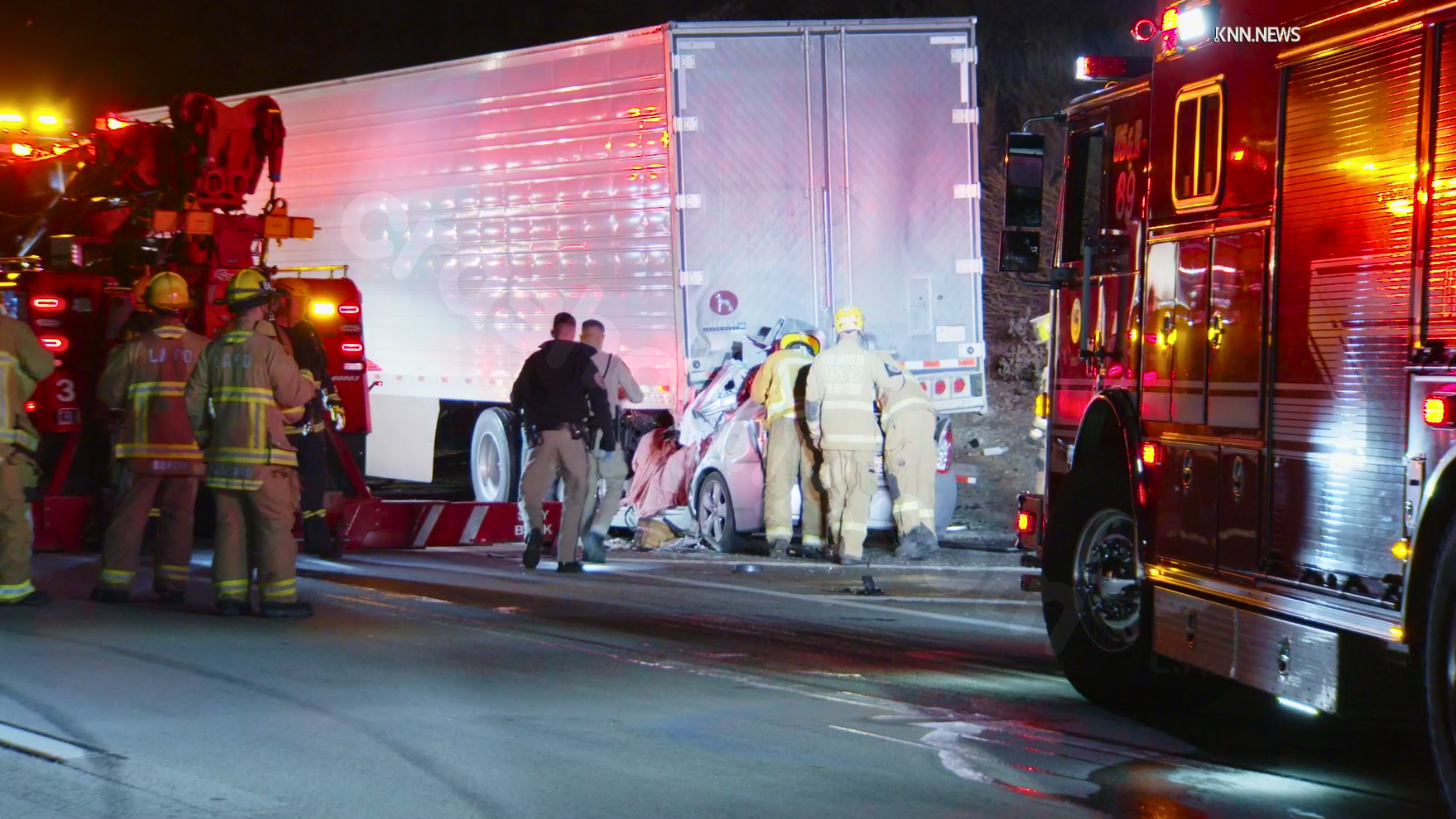 Tragic collision shuts down lanes on 210 Freeway in Sunland
