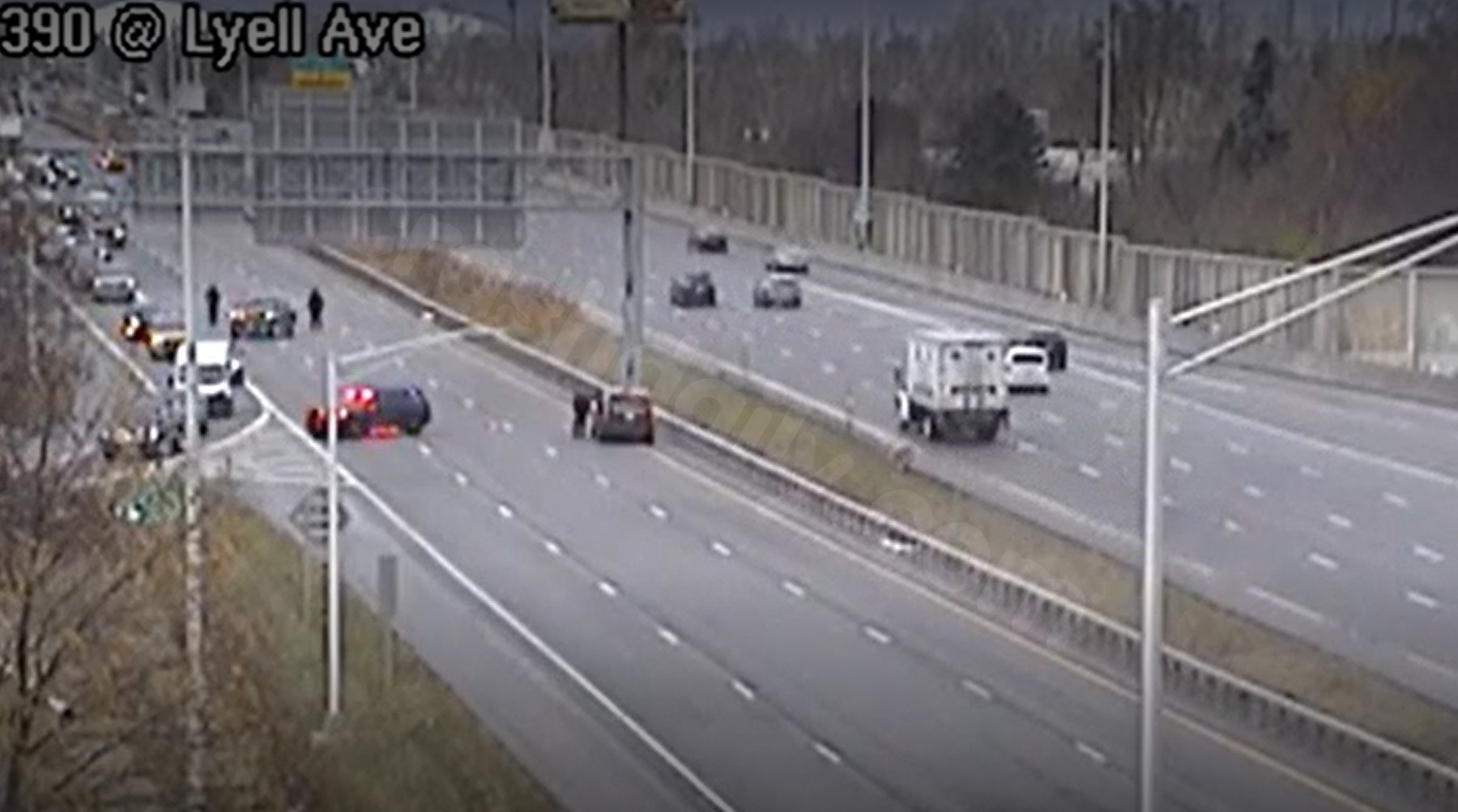 Accident shuts down I-390 S between Lyell and Lexington.